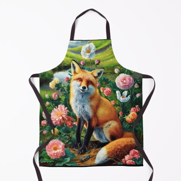 Item preview, Fox Portrait. Spring fox, spring season, floral fox, vintage fox, fox painting, Peter Paul Rubens style designed and sold by FoxVibes.