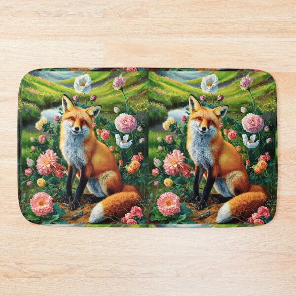 Item preview, Fox Portrait. Spring fox, spring season, floral fox, vintage fox, fox painting, Peter Paul Rubens style designed and sold by FoxVibes.