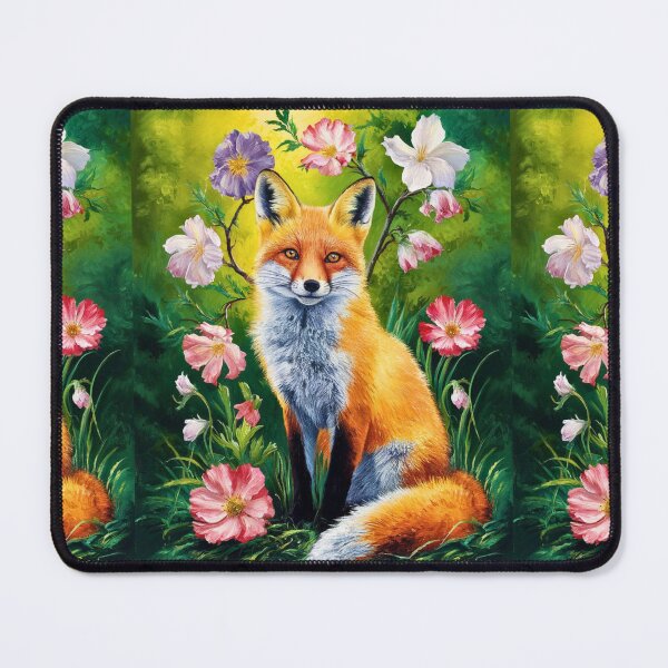 Item preview, Fox Portrait. Spring fox, spring season, floral fox, vintage fox, fox painting, Peter Paul Rubens style designed and sold by FoxVibes.