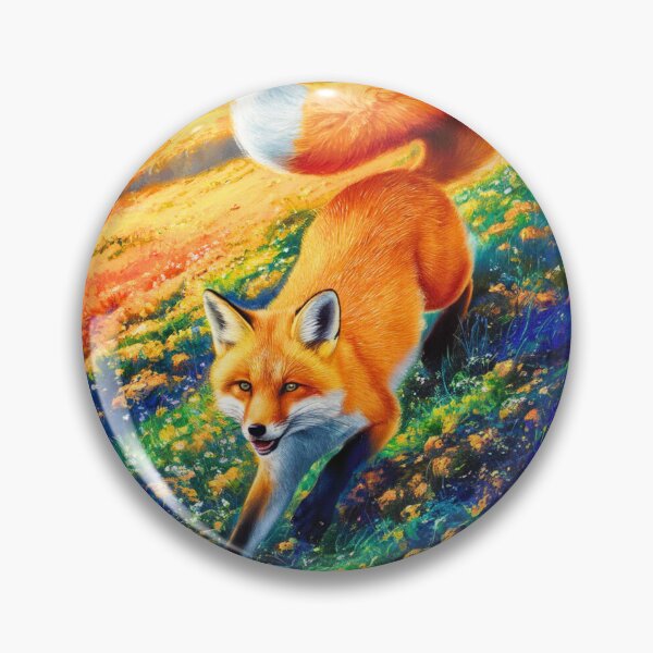 Item preview, Fox Portrait. Spring fox, spring season, floral fox, vintage fox, fox painting, Peter Paul Rubens style designed and sold by FoxVibes.