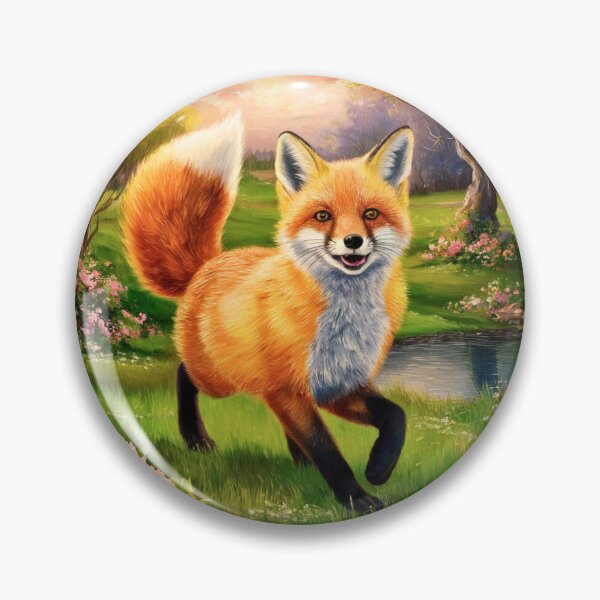 Item preview, Fox Portrait. Spring fox, spring season, floral fox, vintage fox, fox painting, Peter Paul Rubens style designed and sold by FoxVibes.