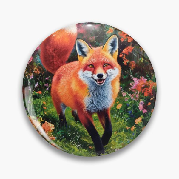 Item preview, Fox Portrait. Spring fox, spring season, floral fox, vintage fox, fox painting, Peter Paul Rubens style designed and sold by FoxVibes.