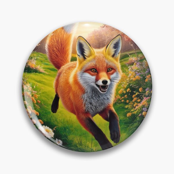 Item preview, Fox Portrait. Spring fox, spring season, floral fox, vintage fox, fox painting, Peter Paul Rubens style designed and sold by FoxVibes.