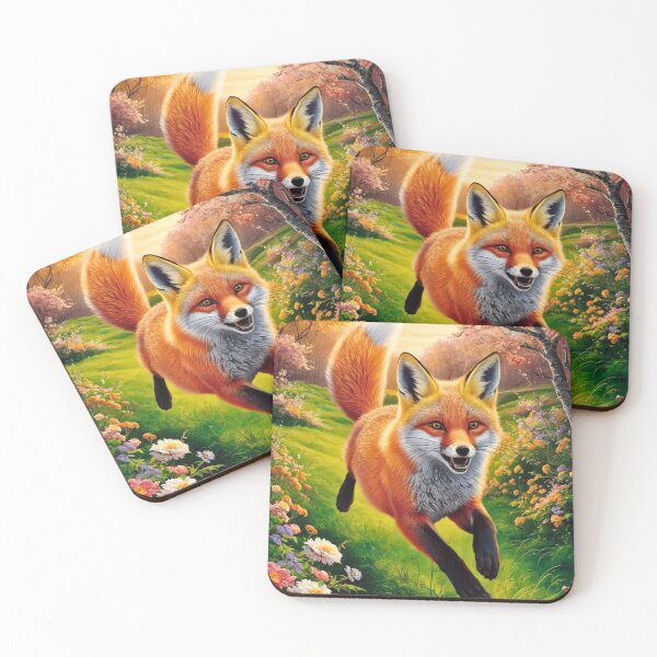 Item preview, Fox Portrait. Spring fox, spring season, floral fox, vintage fox, fox painting, Peter Paul Rubens style designed and sold by FoxVibes.