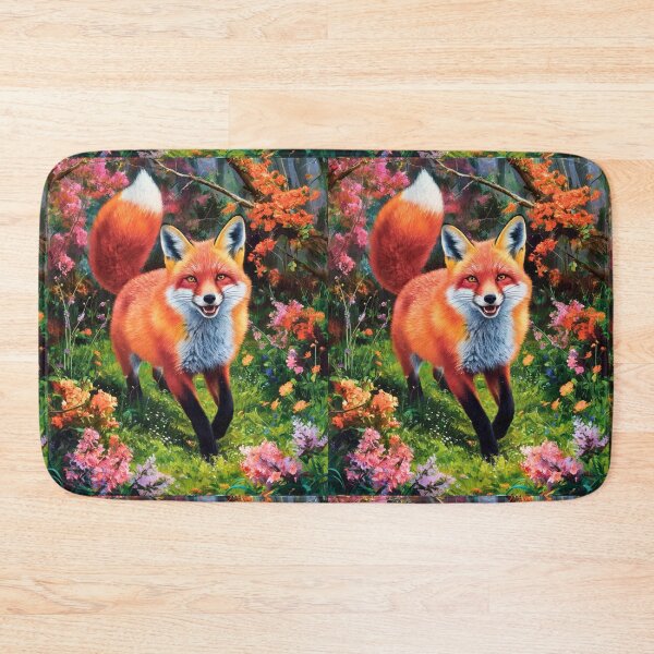 Item preview, Fox Portrait. Spring fox, spring season, floral fox, vintage fox, fox painting, Peter Paul Rubens style designed and sold by FoxVibes.