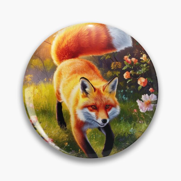 Item preview, Fox Portrait. Spring fox, spring season, floral fox, vintage fox, fox painting, Peter Paul Rubens style designed and sold by FoxVibes.