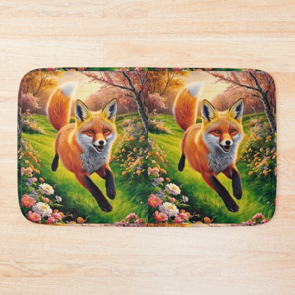 Item preview, Fox Portrait. Spring fox, spring season, floral fox, vintage fox, fox painting, Peter Paul Rubens style designed and sold by FoxVibes.