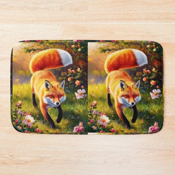 Item preview, Fox Portrait. Spring fox, spring season, floral fox, vintage fox, fox painting, Peter Paul Rubens style designed and sold by FoxVibes.