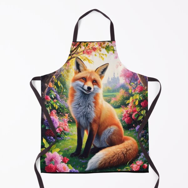 Item preview, Fox Portrait. Spring fox, spring season, floral fox, vintage fox, fox painting, Peter Paul Rubens style designed and sold by FoxVibes.