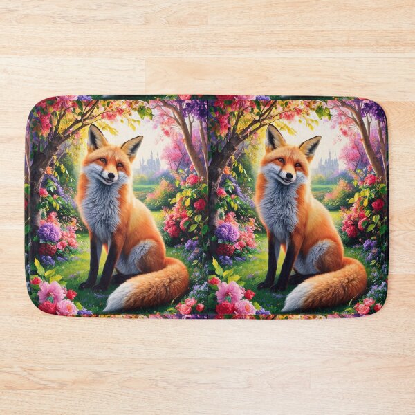 Item preview, Fox Portrait. Spring fox, spring season, floral fox, vintage fox, fox painting, Peter Paul Rubens style designed and sold by FoxVibes.