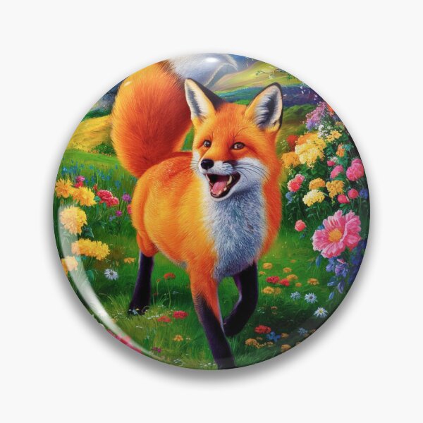 Item preview, Fox Portrait. Spring fox, spring season, floral fox, vintage fox, fox painting, Peter Paul Rubens style designed and sold by FoxVibes.