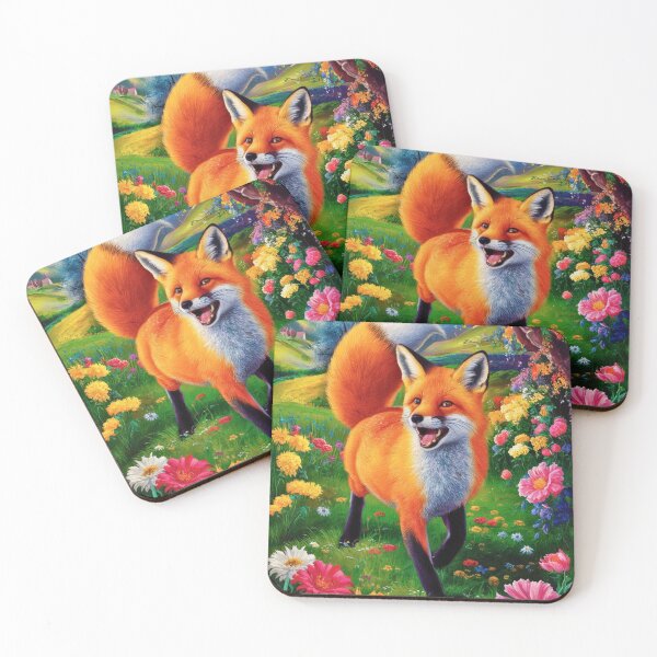 Item preview, Fox Portrait. Spring fox, spring season, floral fox, vintage fox, fox painting, Peter Paul Rubens style designed and sold by FoxVibes.