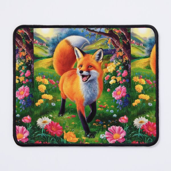 Item preview, Fox Portrait. Spring fox, spring season, floral fox, vintage fox, fox painting, Peter Paul Rubens style designed and sold by FoxVibes.