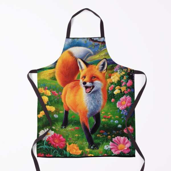 Item preview, Fox Portrait. Spring fox, spring season, floral fox, vintage fox, fox painting, Peter Paul Rubens style designed and sold by FoxVibes.