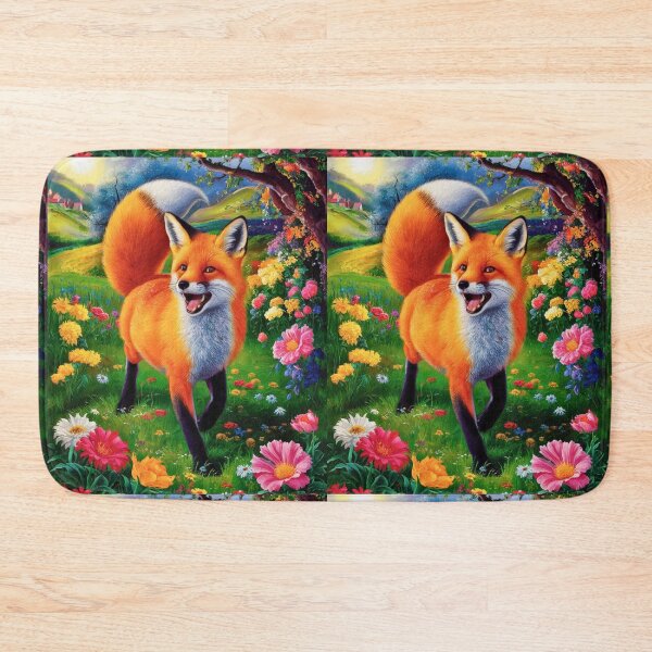 Item preview, Fox Portrait. Spring fox, spring season, floral fox, vintage fox, fox painting, Peter Paul Rubens style designed and sold by FoxVibes.