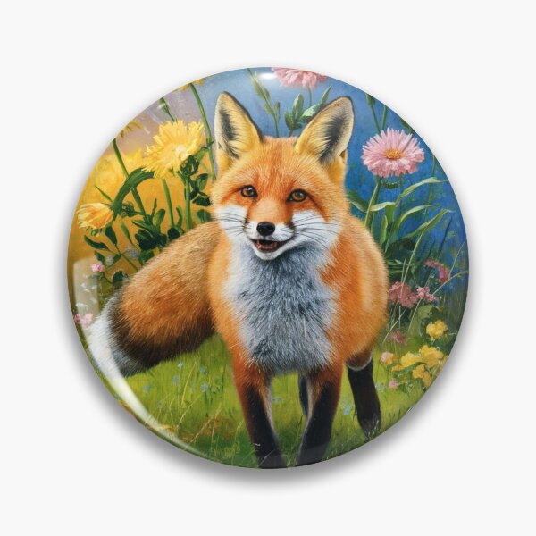 Item preview, Fox Portrait. Spring fox, spring season, floral fox, vintage fox, fox painting, Peter Paul Rubens style designed and sold by FoxVibes.