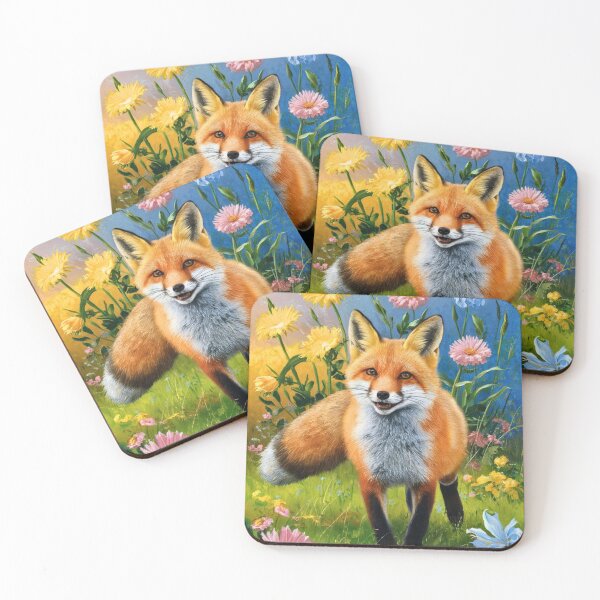 Item preview, Fox Portrait. Spring fox, spring season, floral fox, vintage fox, fox painting, Peter Paul Rubens style designed and sold by FoxVibes.
