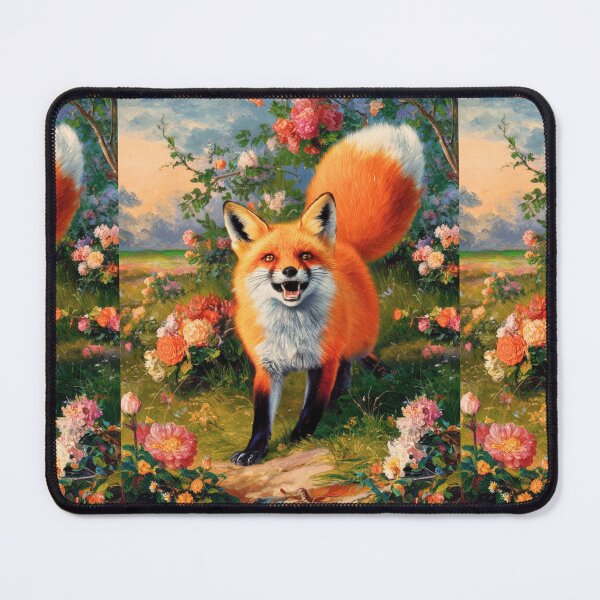 Item preview, Fox Portrait. Spring fox, spring season, floral fox, vintage fox, fox painting, Peter Paul Rubens style designed and sold by FoxVibes.