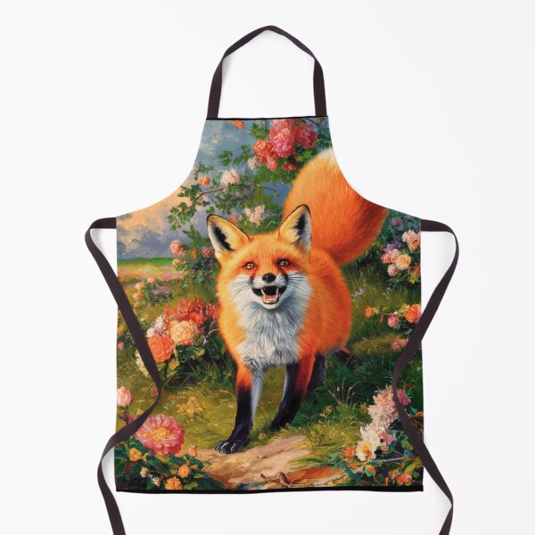 Item preview, Fox Portrait. Spring fox, spring season, floral fox, vintage fox, fox painting, Peter Paul Rubens style designed and sold by FoxVibes.