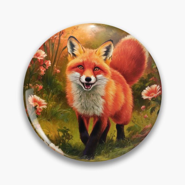 Item preview, Fox Portrait. Spring fox, spring season, floral fox, vintage fox, fox painting, Peter Paul Rubens style designed and sold by FoxVibes.