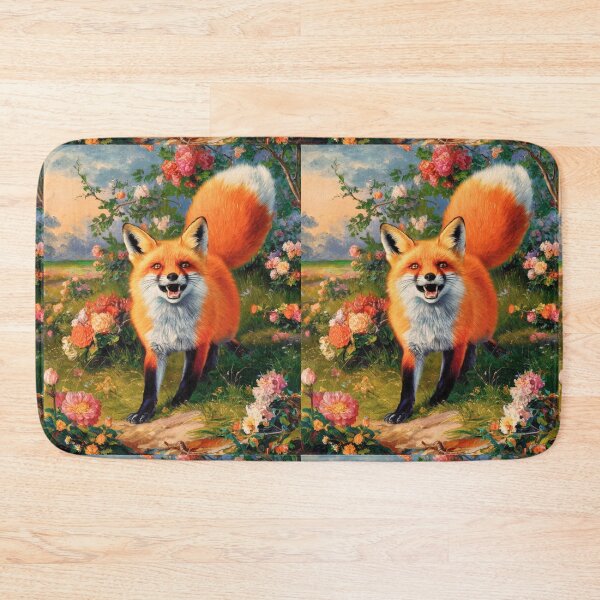 Item preview, Fox Portrait. Spring fox, spring season, floral fox, vintage fox, fox painting, Peter Paul Rubens style designed and sold by FoxVibes.
