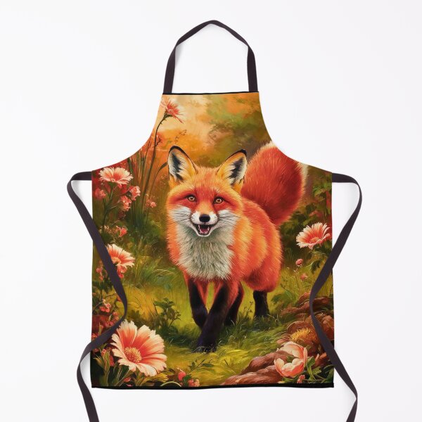Item preview, Fox Portrait. Spring fox, spring season, floral fox, vintage fox, fox painting, Peter Paul Rubens style designed and sold by FoxVibes.