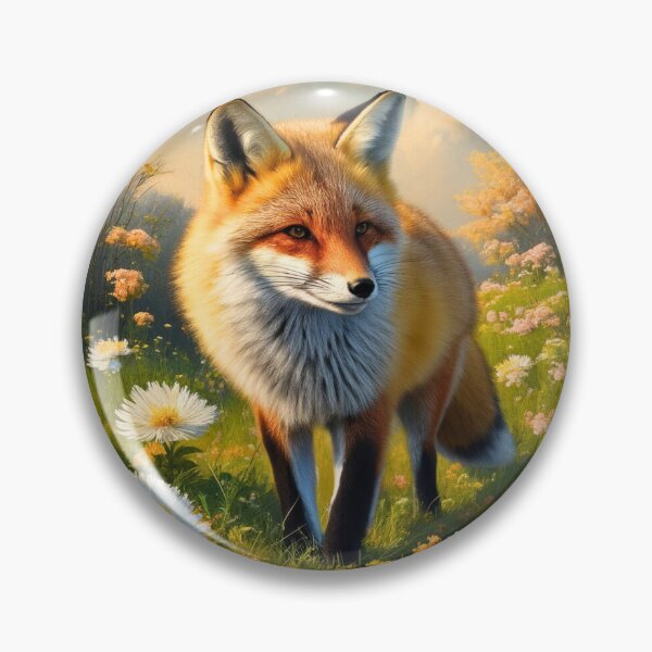 Item preview, Fox Portrait. Spring fox, spring season, floral fox, vintage fox, fox painting, Peter Paul Rubens style designed and sold by FoxVibes.