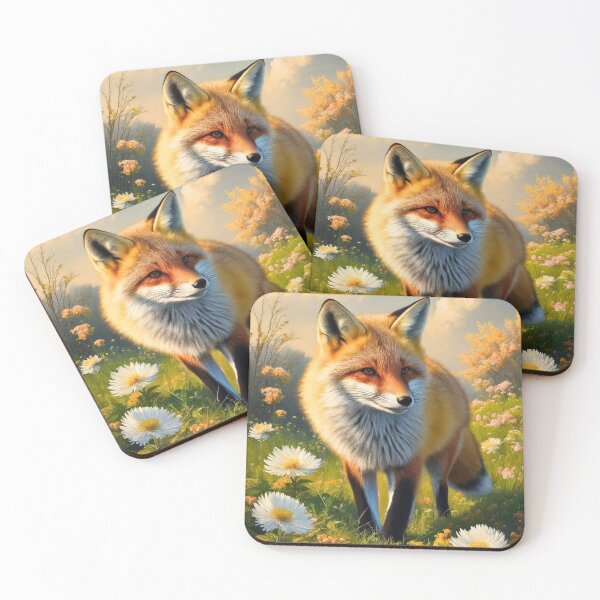 Item preview, Fox Portrait. Spring fox, spring season, floral fox, vintage fox, fox painting, Peter Paul Rubens style designed and sold by FoxVibes.