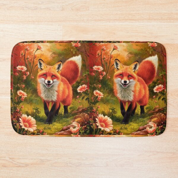 Item preview, Fox Portrait. Spring fox, spring season, floral fox, vintage fox, fox painting, Peter Paul Rubens style designed and sold by FoxVibes.