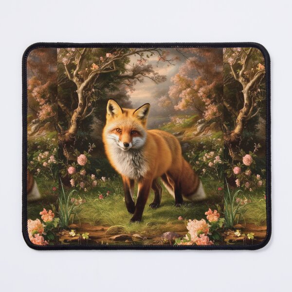 Item preview, Fox Portrait. Spring fox, spring season, floral fox, vintage fox, fox painting, Peter Paul Rubens style designed and sold by FoxVibes.