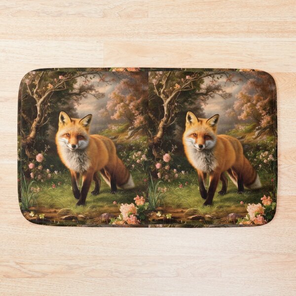 Item preview, Fox Portrait. Spring fox, spring season, floral fox, vintage fox, fox painting, Peter Paul Rubens style designed and sold by FoxVibes.