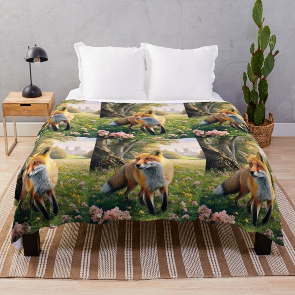 Item preview, Fox Portrait. Spring fox, spring season, floral fox, vintage fox, fox painting, Peter Paul Rubens style designed and sold by FoxVibes.
