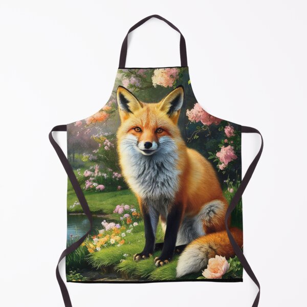 Item preview, Fox Portrait. Spring fox, spring season, floral fox, vintage fox, fox painting, Peter Paul Rubens style designed and sold by FoxVibes.