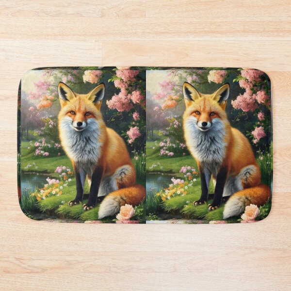 Item preview, Fox Portrait. Spring fox, spring season, floral fox, vintage fox, fox painting, Peter Paul Rubens style designed and sold by FoxVibes.