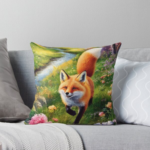 Item preview, Fox Portrait. Spring fox, spring season, floral fox, vintage fox, fox painting, Peter Paul Rubens style designed and sold by FoxVibes.