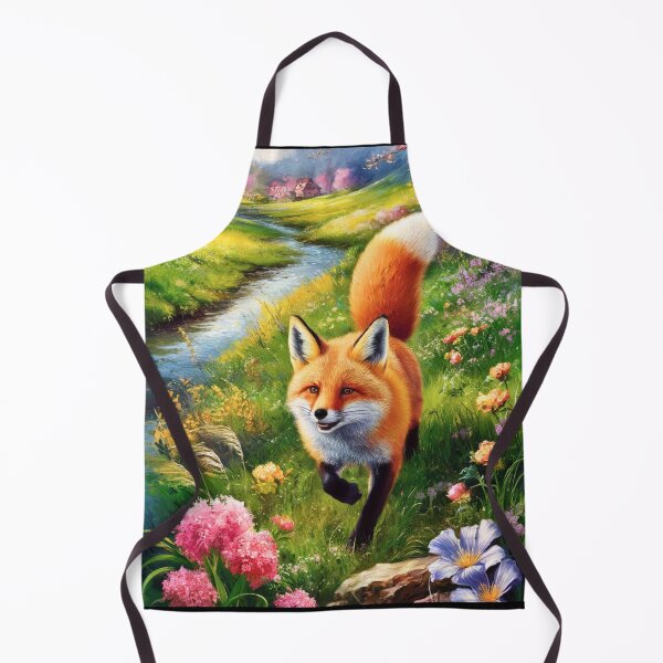 Item preview, Fox Portrait. Spring fox, spring season, floral fox, vintage fox, fox painting, Peter Paul Rubens style designed and sold by FoxVibes.