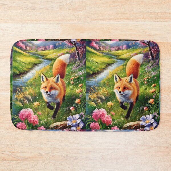 Item preview, Fox Portrait. Spring fox, spring season, floral fox, vintage fox, fox painting, Peter Paul Rubens style designed and sold by FoxVibes.