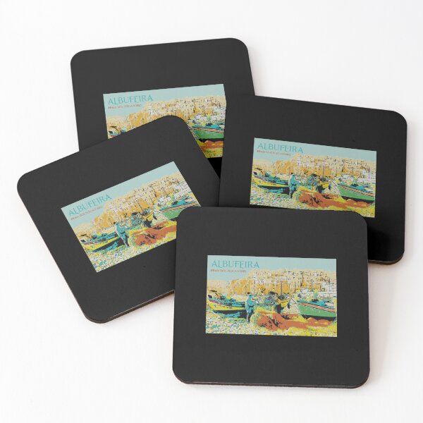 Item preview, Vintage Illustration of Albufeira's Former Pescadores Beach designed and sold by Lemomo-artworks.