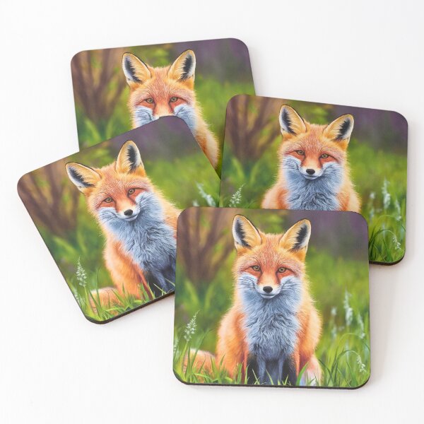 Item preview, Fox Portrait. Spring fox, spring season, floral fox, vintage fox, fox painting, Peter Paul Rubens style designed and sold by FoxVibes.
