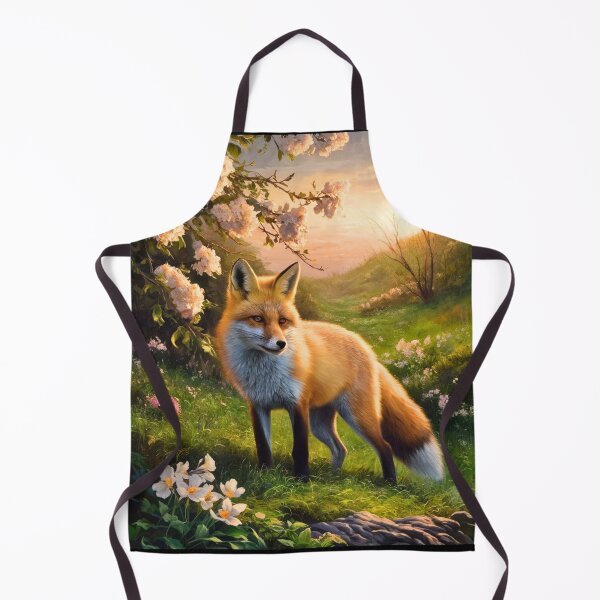 Item preview, Fox Portrait. Spring fox, spring season, floral fox, vintage fox, fox painting, Peter Paul Rubens style designed and sold by FoxVibes.