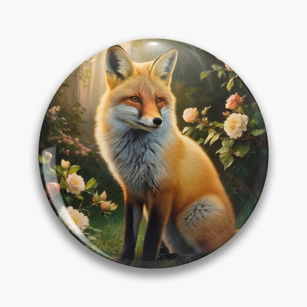 Item preview, Fox Portrait. Spring fox, spring season, floral fox, vintage fox, fox painting, Peter Paul Rubens style designed and sold by FoxVibes.