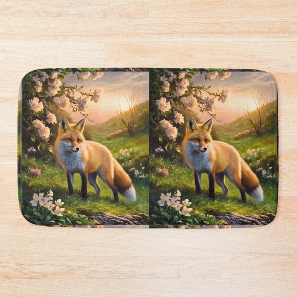 Item preview, Fox Portrait. Spring fox, spring season, floral fox, vintage fox, fox painting, Peter Paul Rubens style designed and sold by FoxVibes.