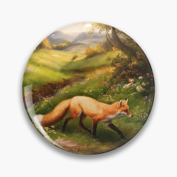 Item preview, Fox Portrait. Spring fox, spring season, floral fox, vintage fox, fox painting, Peter Paul Rubens style designed and sold by FoxVibes.