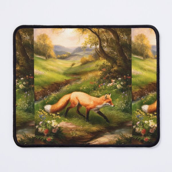 Item preview, Fox Portrait. Spring fox, spring season, floral fox, vintage fox, fox painting, Peter Paul Rubens style designed and sold by FoxVibes.