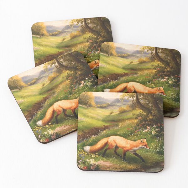 Item preview, Fox Portrait. Spring fox, spring season, floral fox, vintage fox, fox painting, Peter Paul Rubens style designed and sold by FoxVibes.