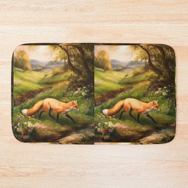 Item preview, Fox Portrait. Spring fox, spring season, floral fox, vintage fox, fox painting, Peter Paul Rubens style designed and sold by FoxVibes.