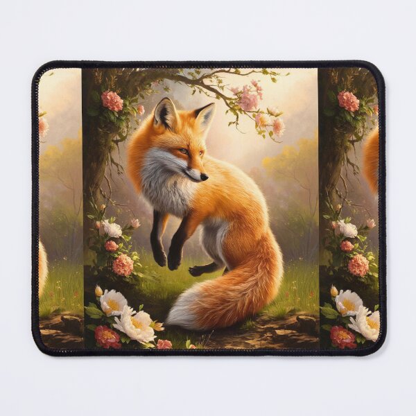 Item preview, Fox Portrait. Spring fox, spring season, floral fox, vintage fox, fox painting, Peter Paul Rubens style designed and sold by FoxVibes.