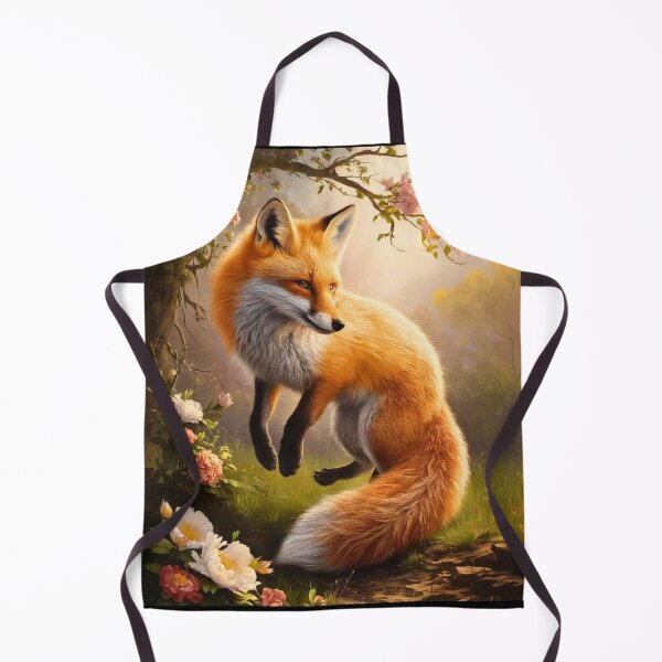 Item preview, Fox Portrait. Spring fox, spring season, floral fox, vintage fox, fox painting, Peter Paul Rubens style designed and sold by FoxVibes.