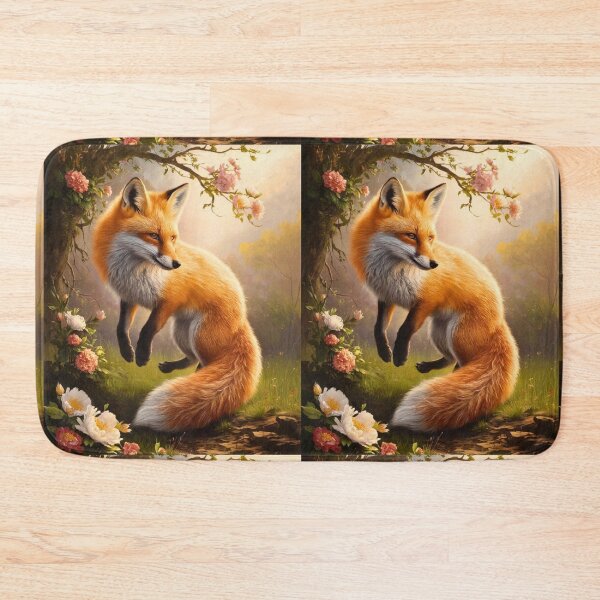 Item preview, Fox Portrait. Spring fox, spring season, floral fox, vintage fox, fox painting, Peter Paul Rubens style designed and sold by FoxVibes.