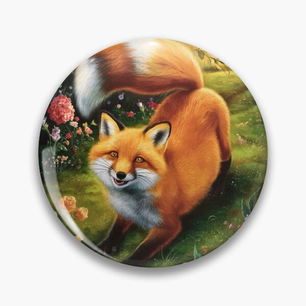 Item preview, Fox Portrait. Spring fox, spring season, floral fox, vintage fox, fox painting, Peter Paul Rubens style designed and sold by FoxVibes.